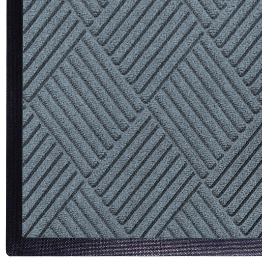 WaterHog Diamond | Commercial-Grade Entrance Mat with Rubber Border – Indoor/Outdoor and Quick Drying Door Mat (Bluestone, 6' x 8.4')