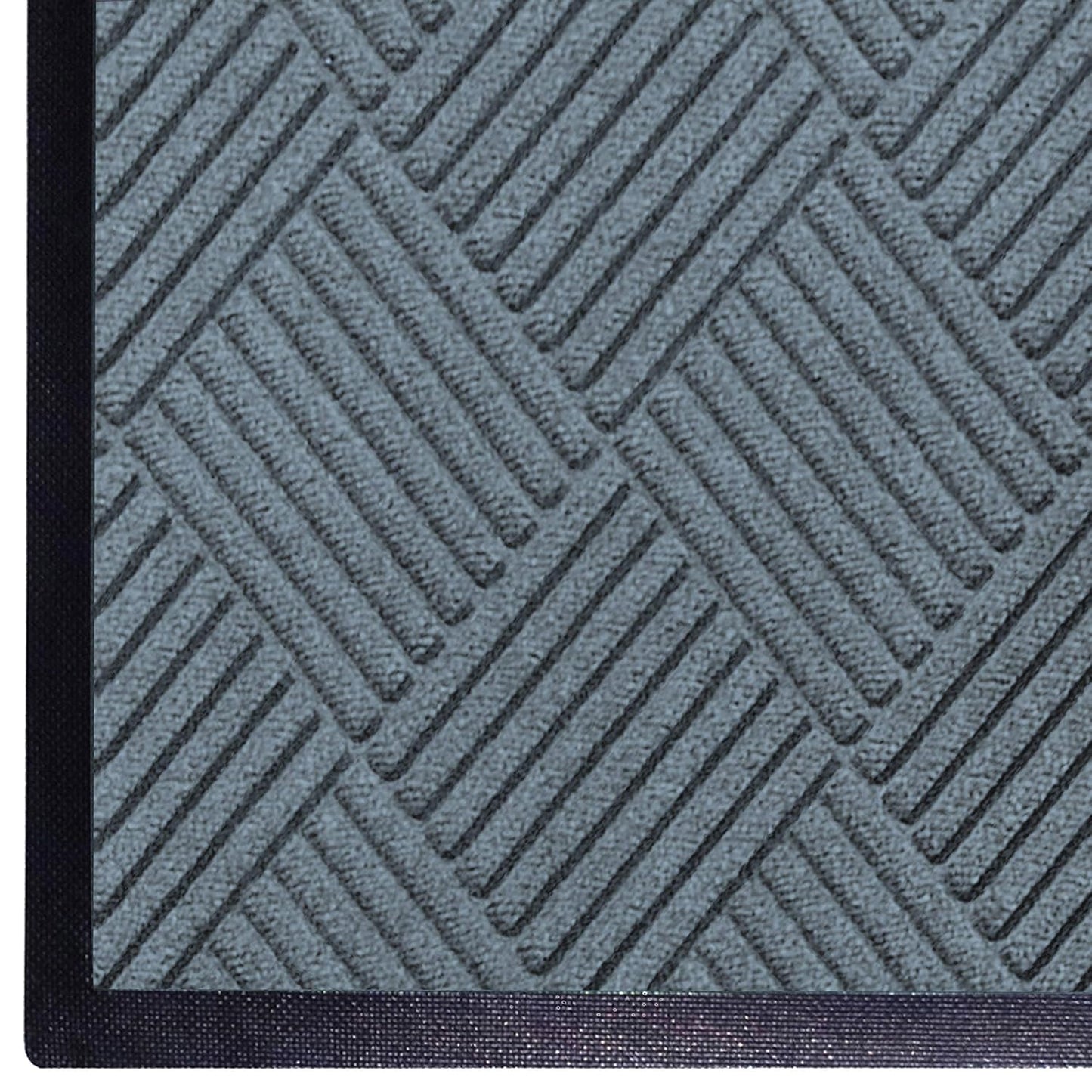 M+A Matting WaterHog Diamond | Commercial-Grade Entrance Mat with Rubber Border – Indoor/Outdoor, Quick Drying, Stain Resistant Door Mat (Bluestone, 3' x 5')